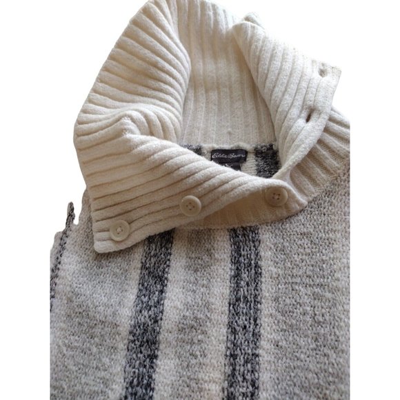 Eddie Bauer Sweater Womens XS Poncho Button Collar - Picture 6 of 12